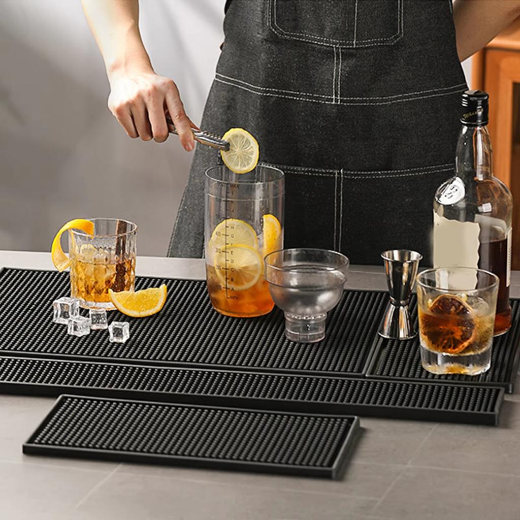 Tapete de Bar Borracha Tapetes de Bar de Café Antiderrapante PVC Tapete para Copo Impermeável Resistente ao Calor Tapete Escorredor para Bar Café Barista Coquetel Bartender