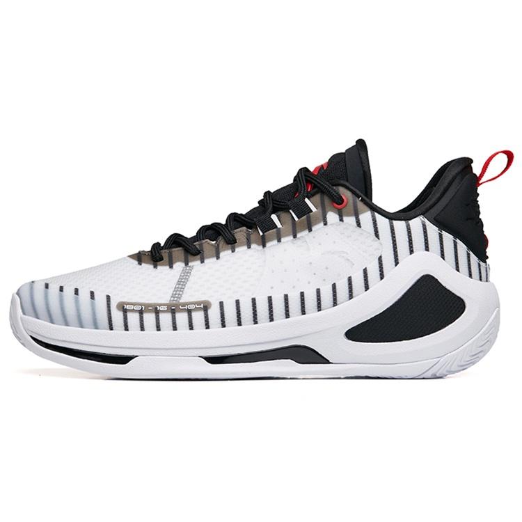 ANTA Alien 3 Low Basketball Shoes  White Black Red  Men s 112231107-3 EU 41