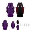 Costume Medievale Rinascimentale da Donna con Maniche Svasate e Gonna Lunga per un Look Classico