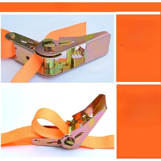 6m Cargo Strap Ratchet Tensioner Freight Car Fixed Tightener Tighten Rope For Luggage Goods Transportation Outdoor Camping