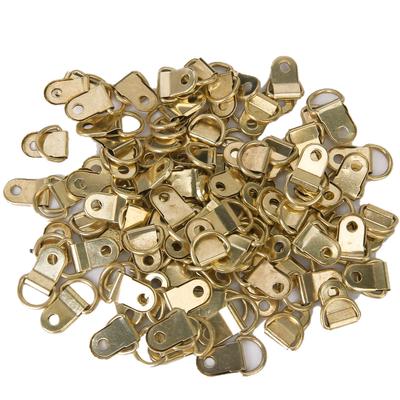 100Pcs Longer D-Ring Picture Frame Hangers Single Hole With Screws
