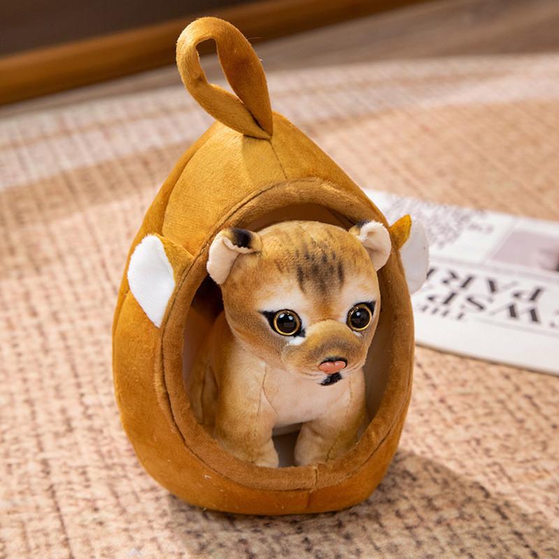 Tiger Simulation Little Pet Plush Stuffed Toy Pp Cotton Fill Kids Room Decor
