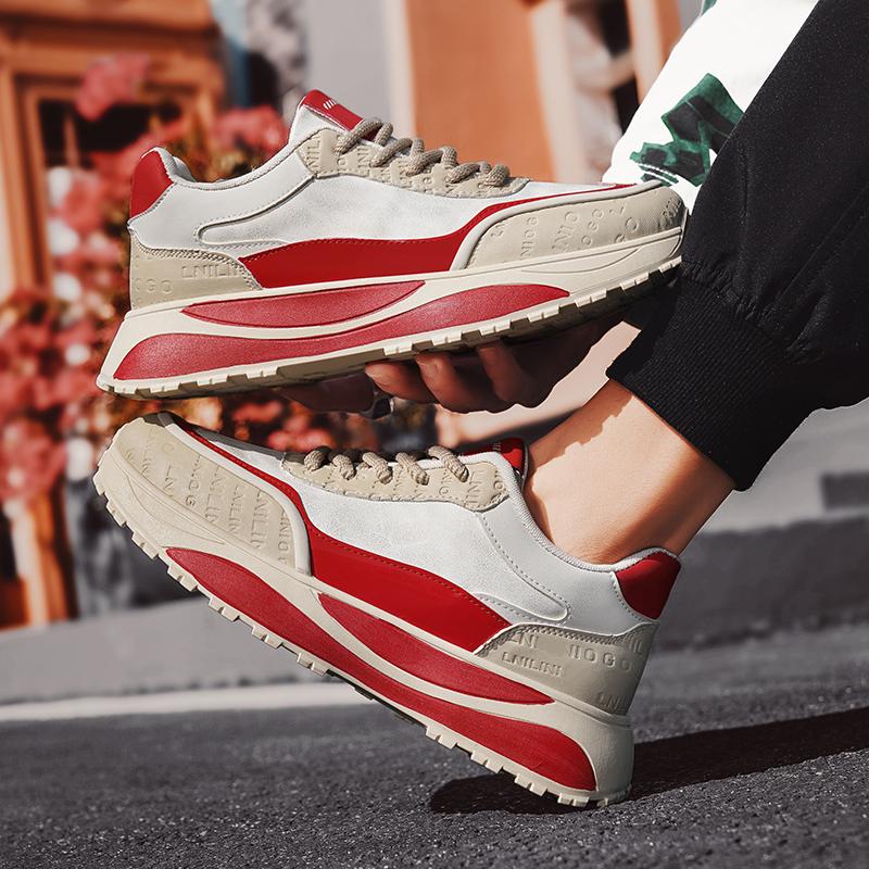 CYYTL Zapatillas de Hombre Casual Zapatos Deportivos Moda Skateboard Cuero Exterior Diseñador Lujo Plataforma Running Tenis Trabajo Mocasines