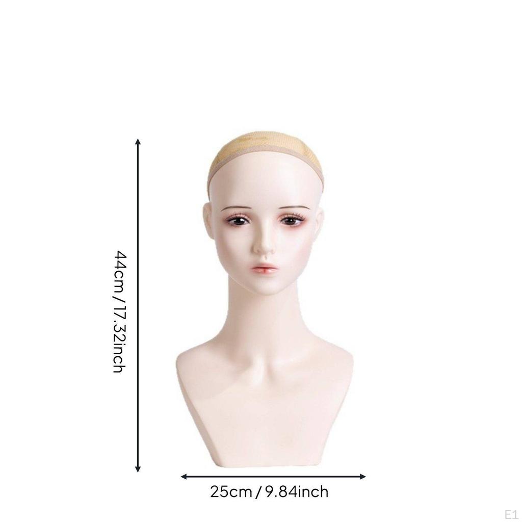 Hairpiece Display Head Pearls Headband Female Mannequin Braided Hair Look Jewelry Bust