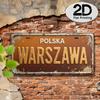 D Flat A VintageStyle D Flat Metal Sign from Warsaw Poland Measuring Inches by Inches This Rustic Wall Art Features