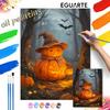 Pumpkin Witch Hat Oil Painting Digital Painting Handmade Diy Coloring Painting Home Decoration