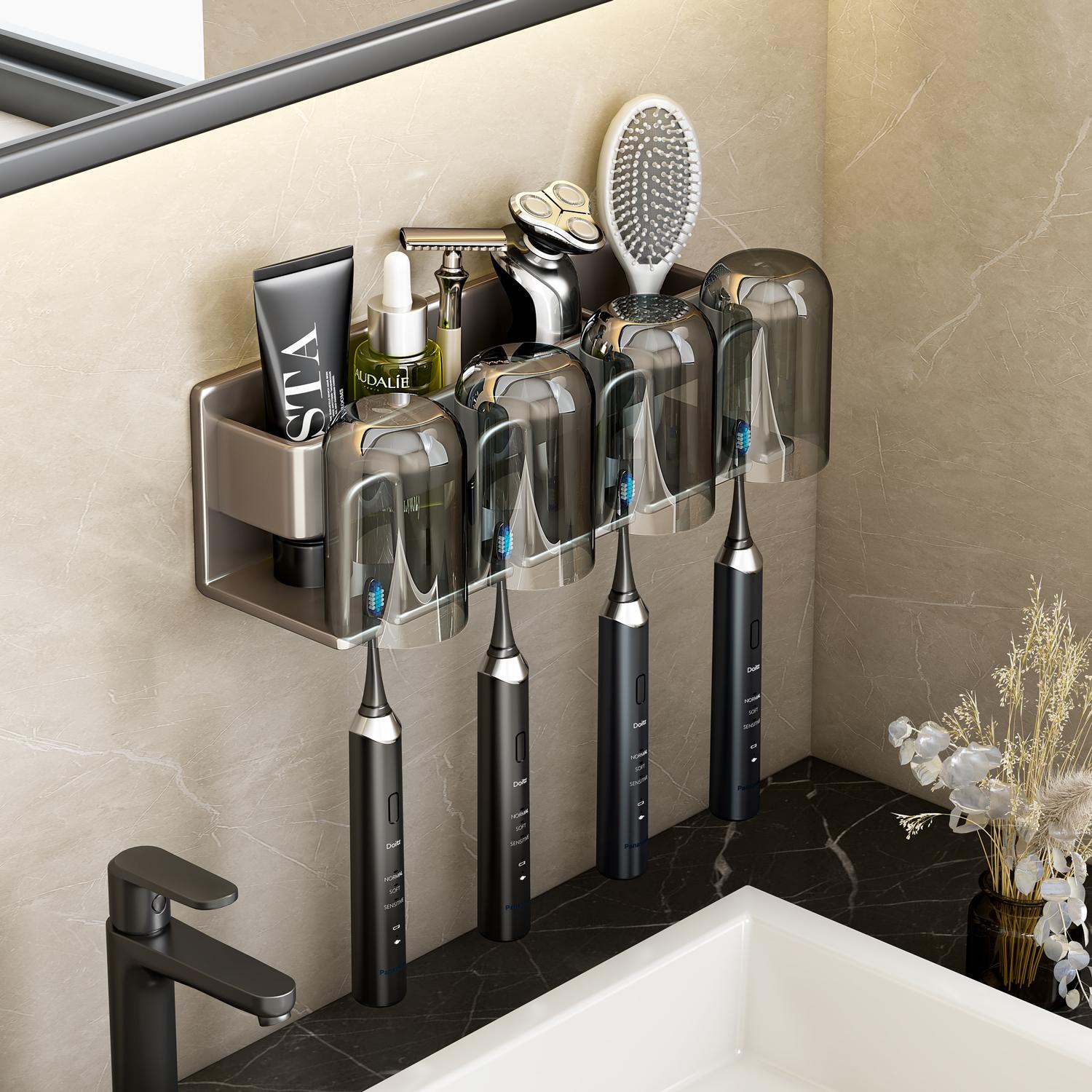 Tandenborstel Standaard Rek Organizer Elektrische Tandenborstel Wandgemonteerde Houder Zonder Boren Ruimtebesparend Badkamer Accessoires