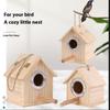 Bird Wooden Cage For Bird Cage Parrot Circular Cage Anti Splash Proof Cage Bird Toys For Pet
