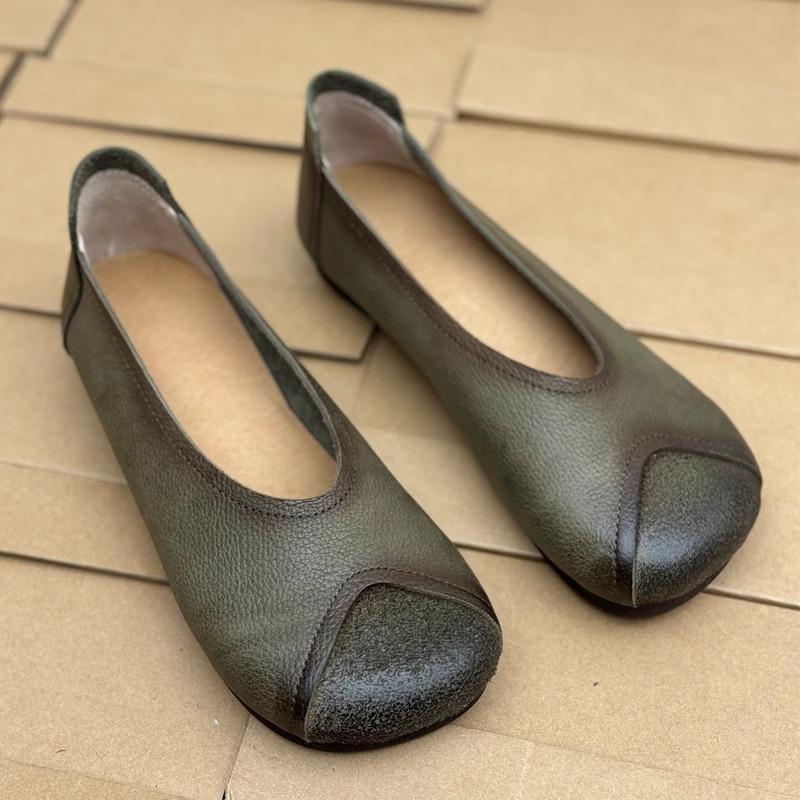 Shoes spring new shoes retro soft-soled single shoes shallow mouth comfortable round head ugly cute women's shoes