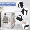 Magnetic Hanger Holder for Laundry Room, Space-Saving Hanger Organizer for Washing Machine Dryer, Holding up to 40 Velvet Wire Plastic Hangers (1,