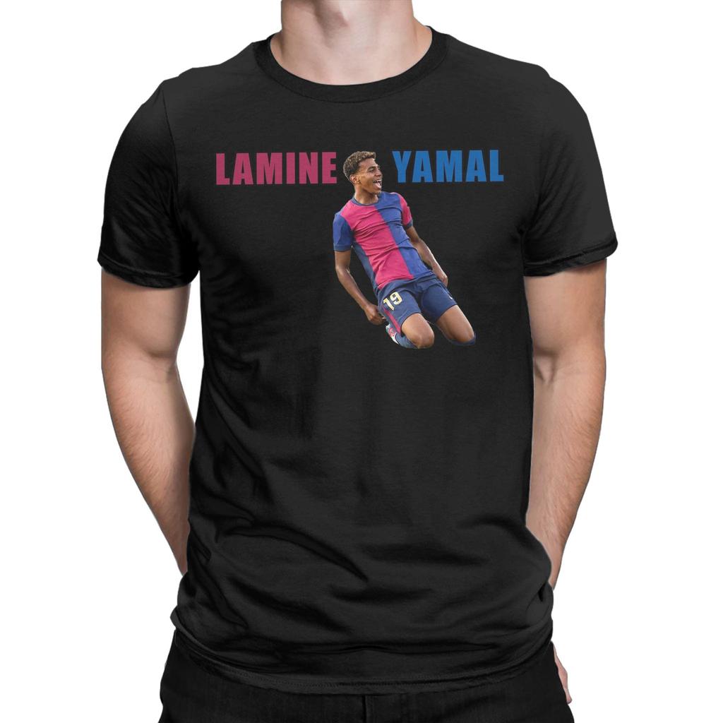 Lamine Yamal Vintage Football Graphic T Shirt Y2k Oversized Unisex Crewneck Short Sleeve Casual Birthday Gift Streetwear Fan Tee