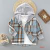 Children's Long-Sleeved Shirt With Hooded Cardigan