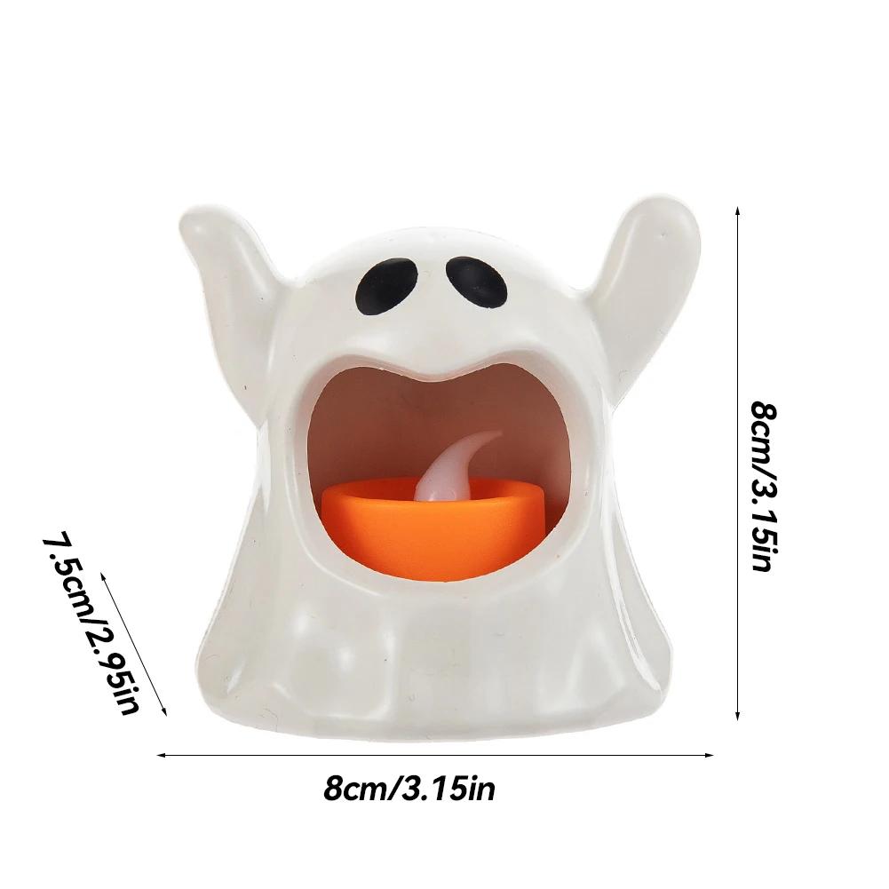 Warm Light Halloween Flameless Candle Two Color Battery Powered Led Candle Used for Halloween Decoration and Home Fast Shipping