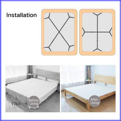 Good-2Pcs Adjustable Elastic Suspenders Gripper Straps Clip For Bed Sheets Mattress Covers Sofa Cushion (Black)