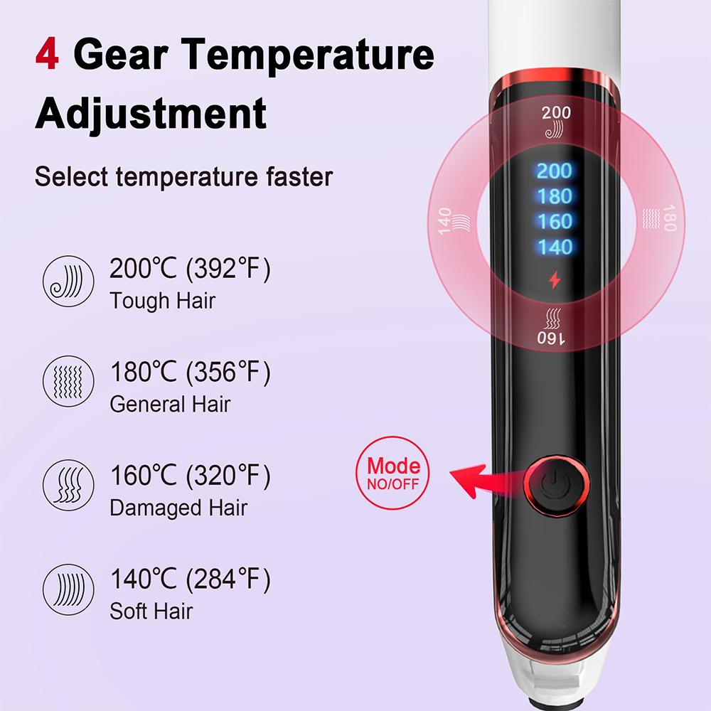 2 In 1 Hair Straightener and Curling Iron 10s Fast Heat Up Flat Iron Professional Ceramic Coating Smoother Hair Styling Tool
