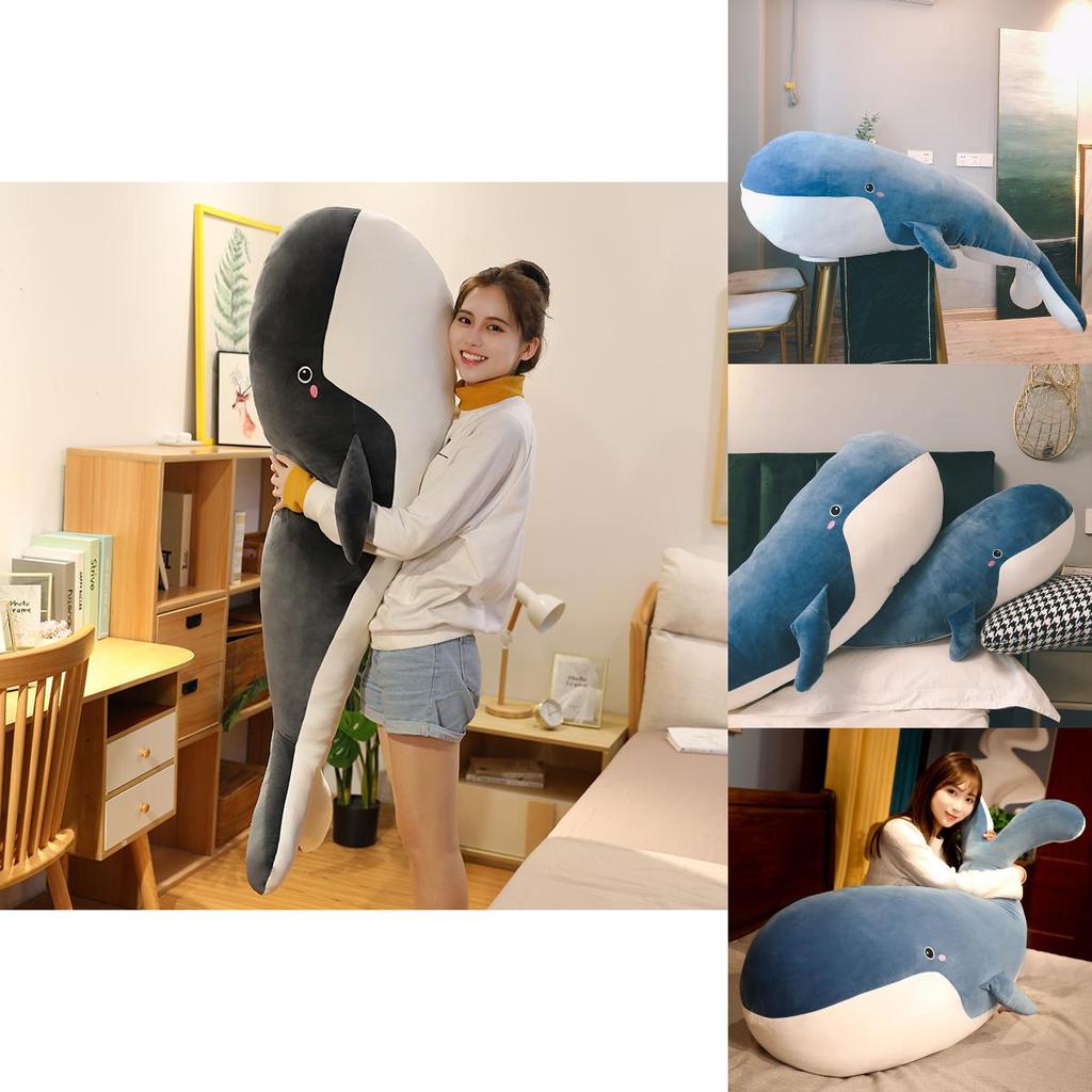Giant Whale Plush Toy Pillow Soft And Squishy Ocean Animal Stuffed Doll For Kids Handcrafted With Care