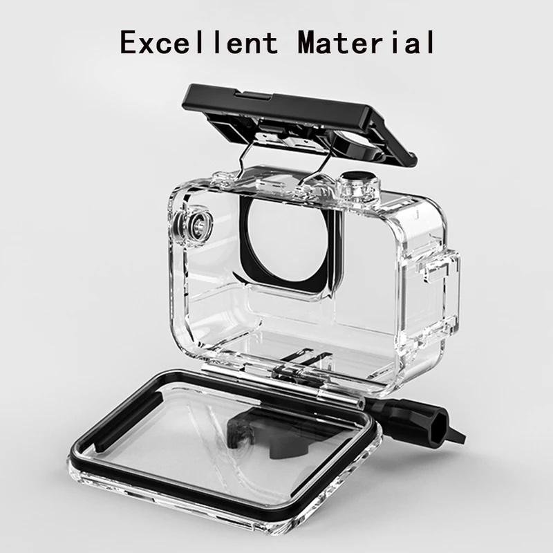 60M Diving Waterproof Protective Housing Case with Anti‑Fog Inserts for DJI Action 5 Pro 4 3, Underwater Camera Accessories