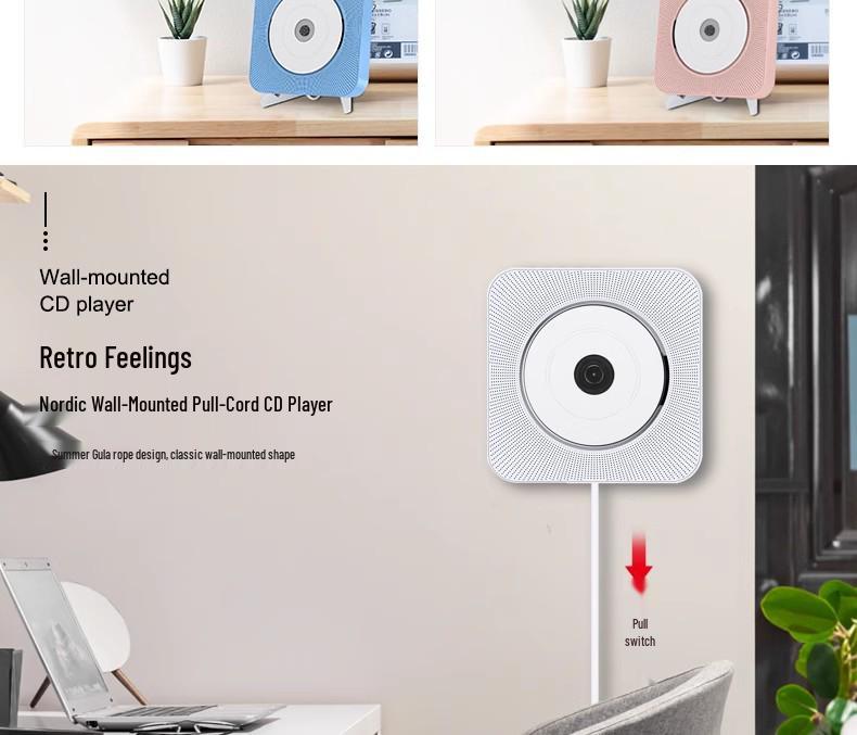 Portable Wall-Mounted CD Player for Prenatal Education & Children’s English Learning