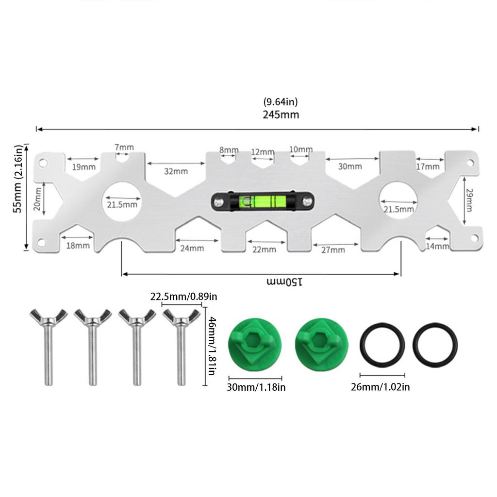 Klucz wielofunkcyjny 15 w 1 z poziomicą, regulowany klucz płaski do instalacji rur łazienkowych, narzędzie do napraw