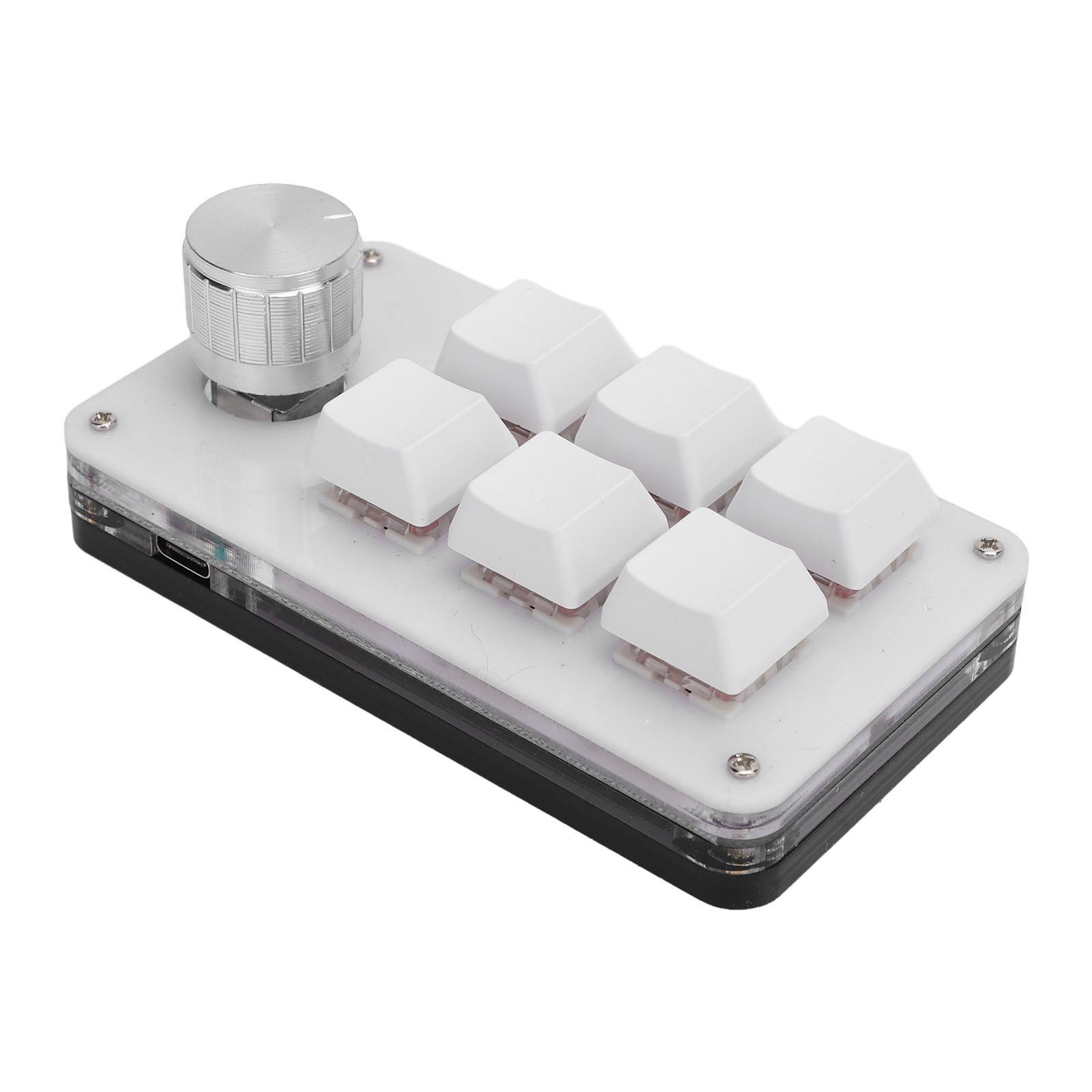 

Мини Макро Механическая Игровая Клавиатура 6 Клавиш Одноручная USB Type C Клавиатура для ПК Программирование RGB Пад
