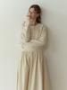 Liel Fiord Shirring Skirt (Beige)