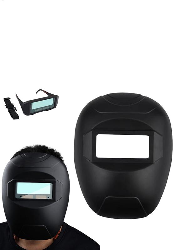 Welding Hood Automatic Dimming Head-Mounted Welder Masque True Color Removable Glasses Protective Gear Safety Hat for Workplaces