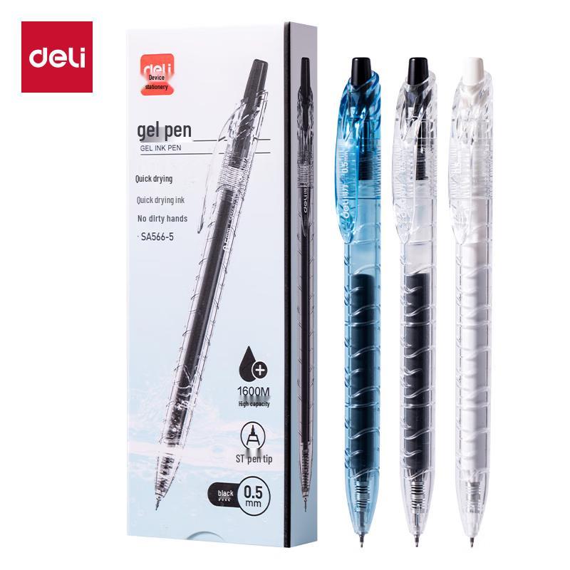 Deli Bottle Design Large Capacity Retractable Gel Pen 0.5mm