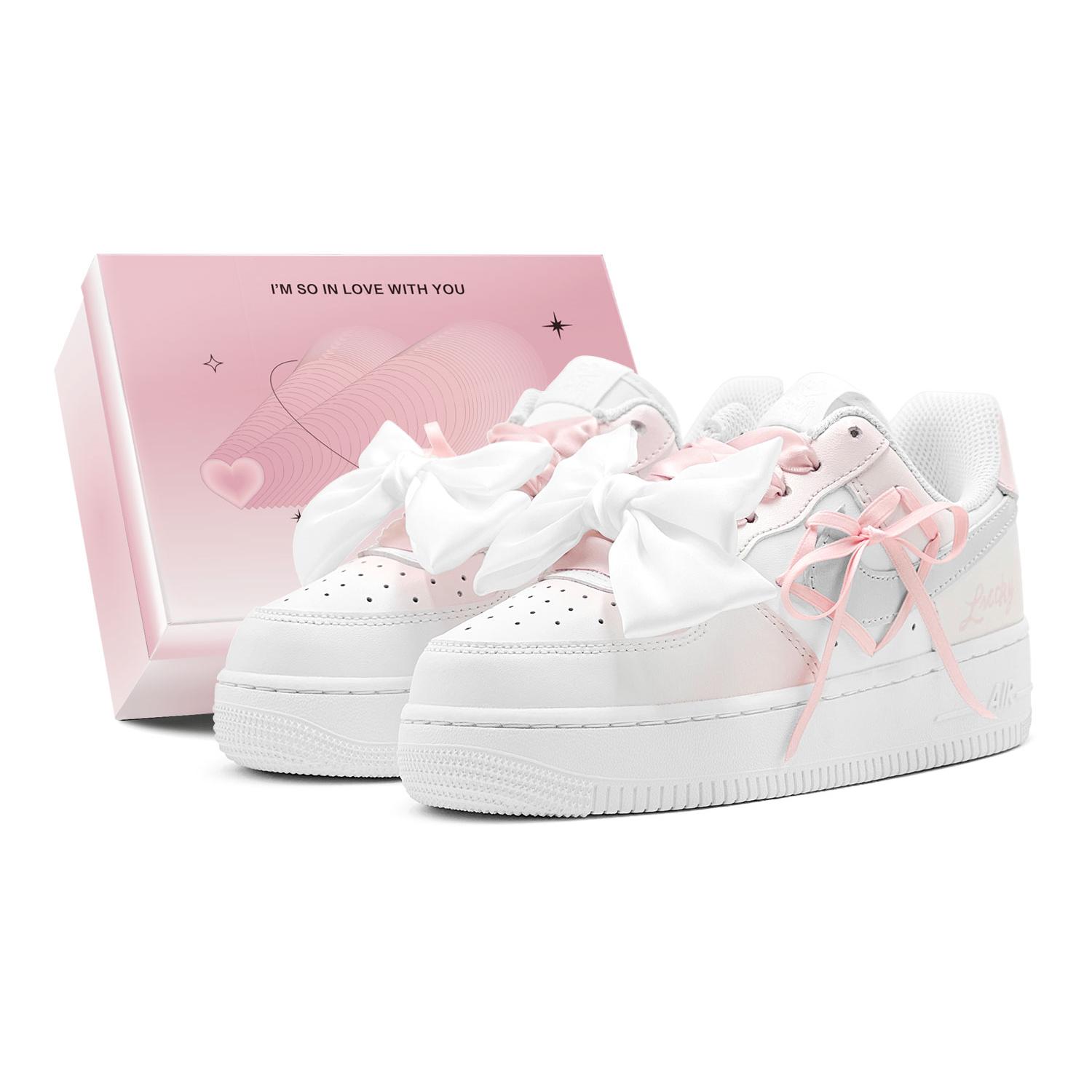 

Nike Air Force 1 Air Force 1, Lucky Heart, Girlish Ribbon, Heart, Couple s Slip Resistant And Breathable Low top DH2920-111(TeamS-S-BOX) 38