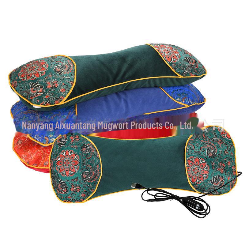 Elektrisches Beifuß Kräuterwärmekissen für die Halswirbelsäule - Abnehmbar & Mediziniert für Moxibustionstherapie