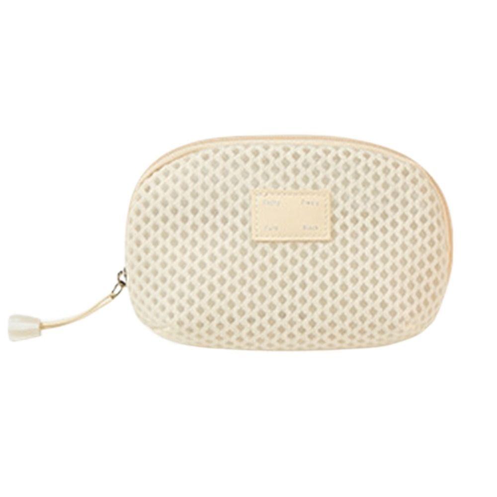Solid Color Mesh Cosmetic Bag S/M/L Cosmetic Accessories Organizer Toiletry Storage Bag  Lipstick