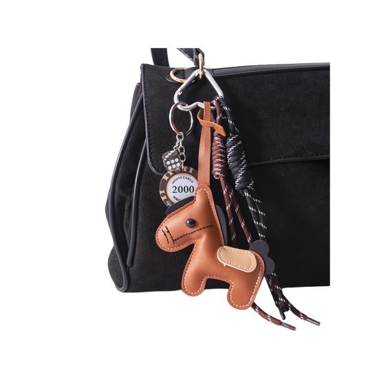 Keychain Vibrant Color Imitation Leather Horse Design Key Chain Pendant