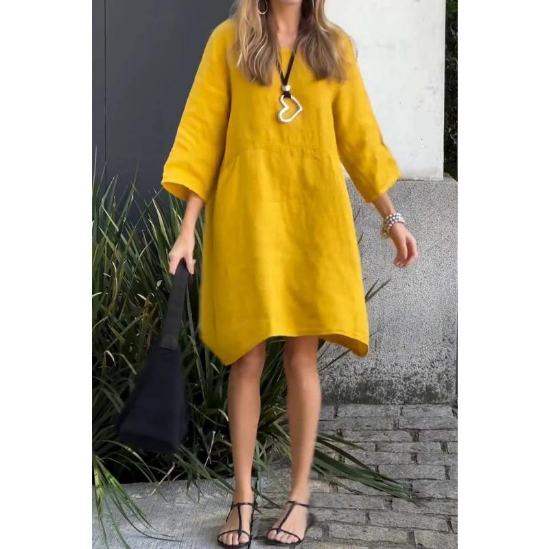 Robe d'été ample décontractée à poches pour femmes