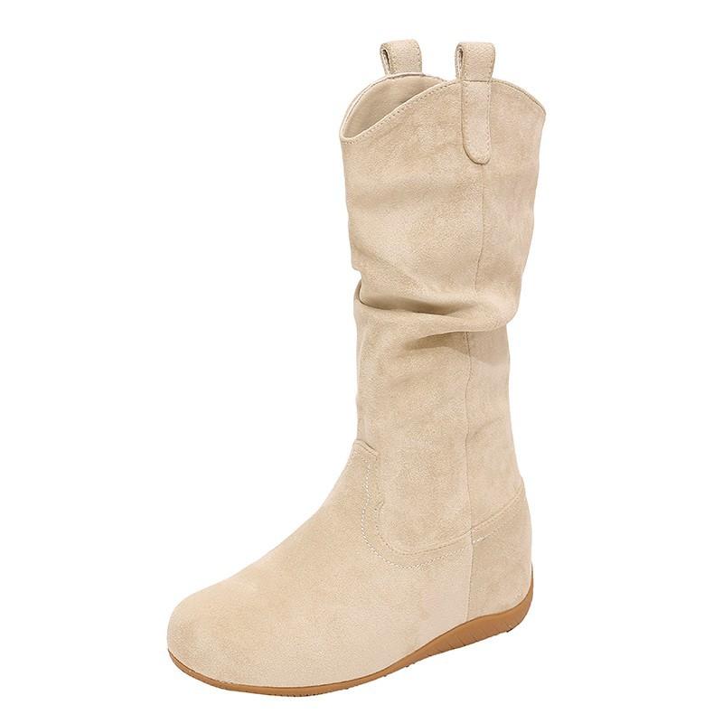 Sheepskin version~ inner heightening short boots women s new autumn and winter retro stacking boots Martin boots 35