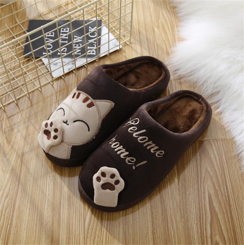 Women's Cozy Winter Cotton Slippers - Cute, Indoor, Heel-Covering, Plus Velvet, Soft Sole