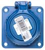 Gniazdo Tablicowe /Pokrywa Na Zawiasach/ 10/16A 2P+Z 230V /75X75/ Niebieskie Ip68 Nautilus 20342-8B