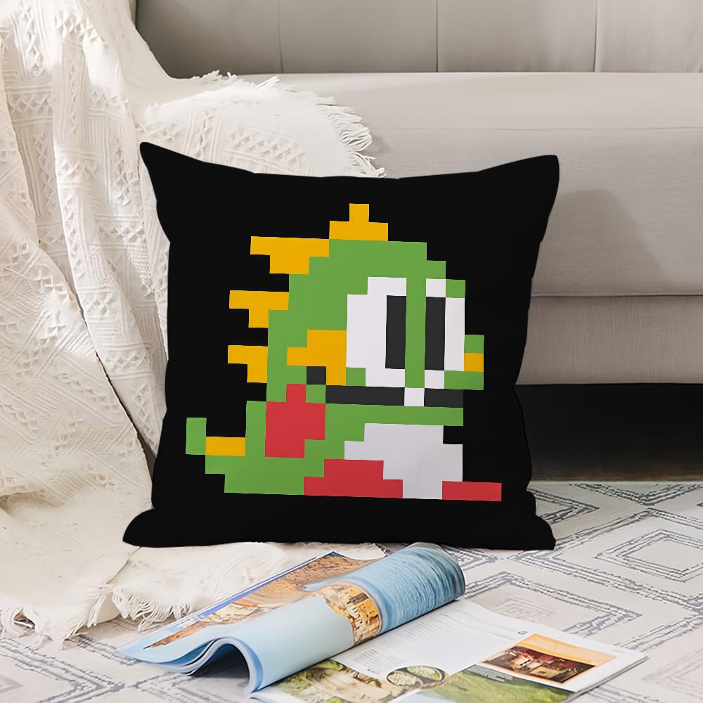 Cartoon Cute B-Bubble B-Bobble Pillow Case Office Cushions Suitable For Sofa Car Bedroom Decorative Cushion Cover