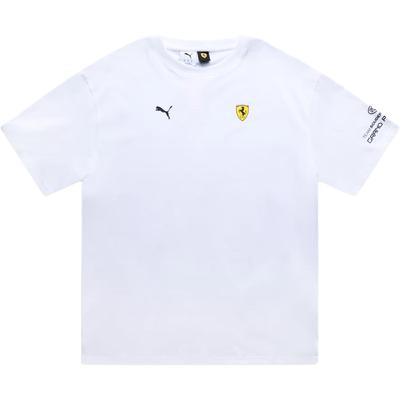 Puma Scuderia Ferrari Singapur Tričko s potiskem loga Kulatý výstřih Krátký rukáv Pánské topy 637867-02