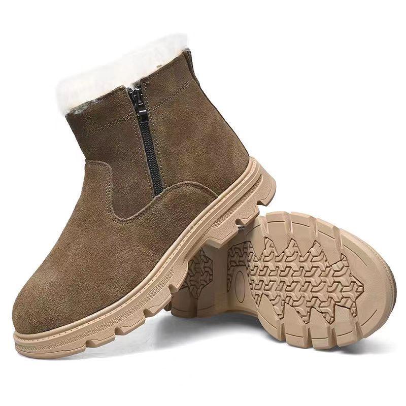 Winter High-Top Snow Boots with Thick Wool and Fur Lining for Outdoor Warmth