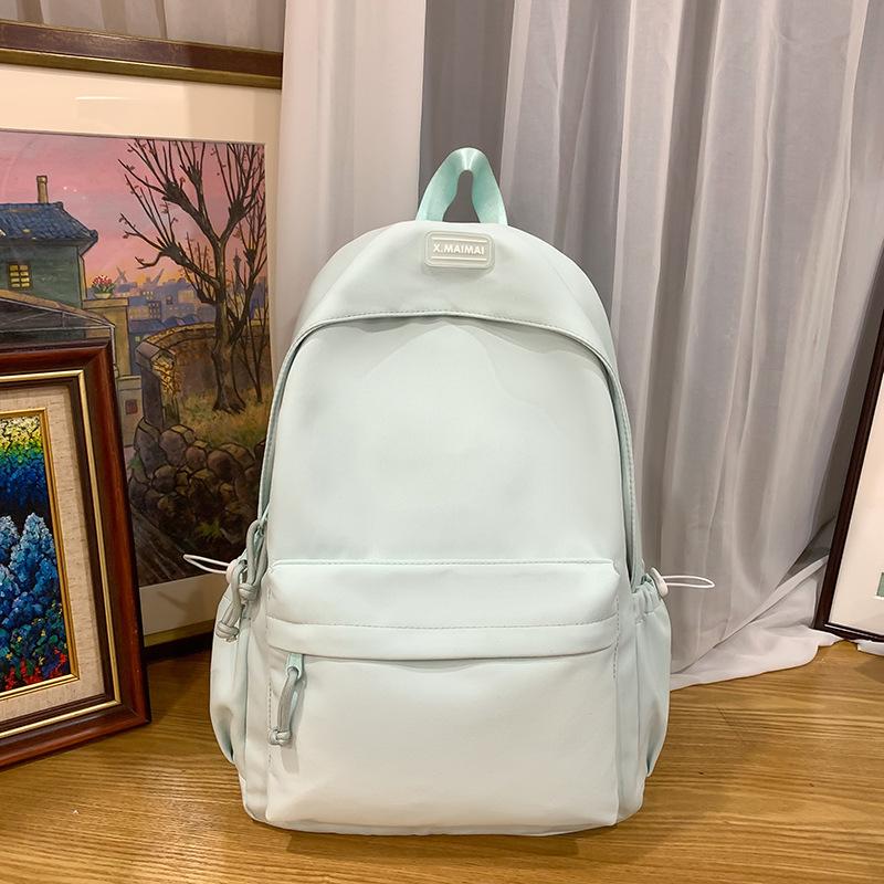 Student Schoolbag Solid Color Campus Backpack Women Large Capacity Backpack
