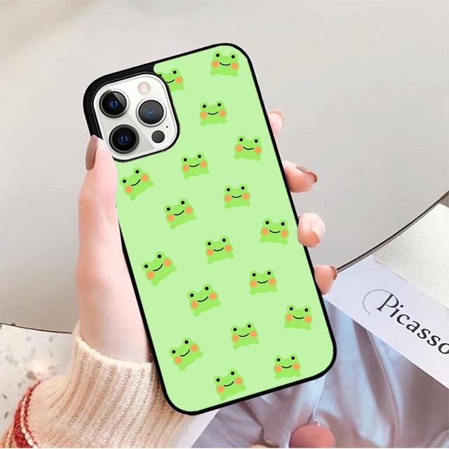 Cute Cartoon Frog Phone Case For iPhone 17 Air 14 13 12 16Pro Max 15  Plus Max Cover Shell Coque