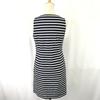 MICHAEL KORS Half-Zip Sleeveless Spring Summer Dress Women M Black White Stripe cBH630(USED)
