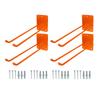 Heavy Duty Garage Hooks 4 Pack Wall Mounted Organizer for Space Saving Storage Supports Up To 88 Pounds for Bikes Tires Ladders