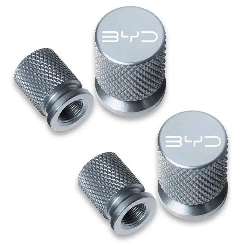 Car Wheel Tire Air Valve Caps Stem Cover With Brand For BYD ATTO 3 Song Plus Tang Han TAN Seal Dolphin Mini Seagull Shark King
