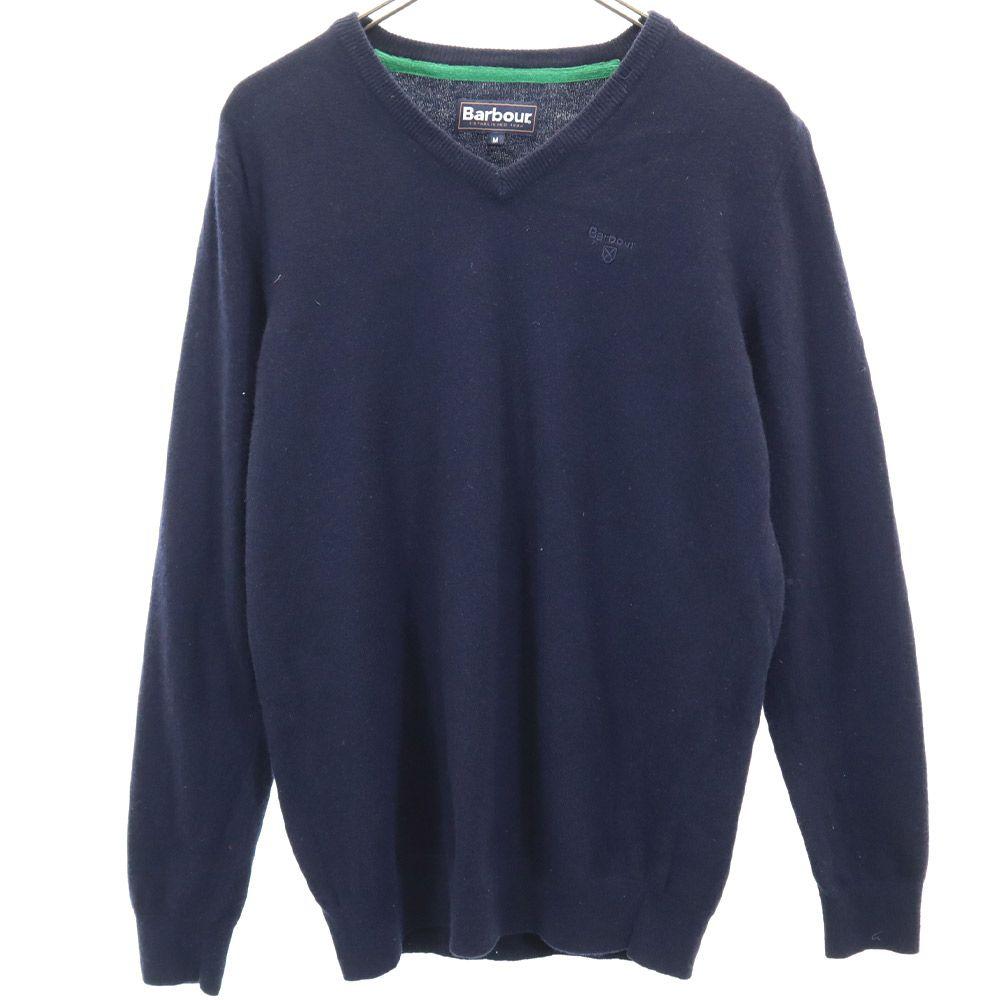

Barbour шерстяной свитер с длинным рукавом M темно-синий вязаный мужской б/у