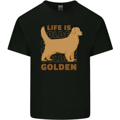 Life Is Golden Retriever Dog Mens Light Cotton T-Shirt