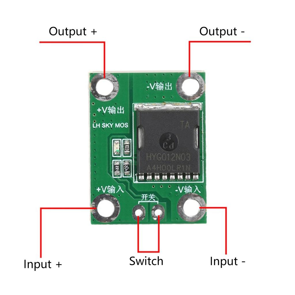 Hochleistungs-MOS-Triggerschalter-Treibermodul für stabilen Betrieb bis zu 100A 50A 20A Ideal für Schwerlastgeräte