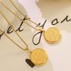 No Tarnish Stainless Steel Cola Bottle Cap Pendant Necklaces For Women Men Gold Plated Waterproof Couples Necklace Neck Chains