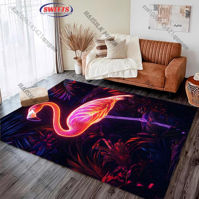 Pink Flamingo Pattern Rug for Stylish Living Spaces carpet for home sofa bedroom, gift