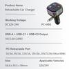 Voltages Display Heavy Duty Car Charger with Retractable Cable Multiple Port for 12V 24V Truck Use for Family Travel