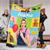 Personalized Custom Name Blanket - Ms. Rachel Print Design,Blanket for Sofa,Bed,Travel,Camping - Soft and Warm, Great Gift